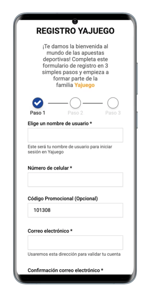 Yajuego App Registration